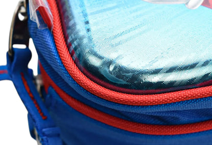 Chenson Super Mario Primary School Backpack and Pencil Case with Blue Printed Detail. Iridescent