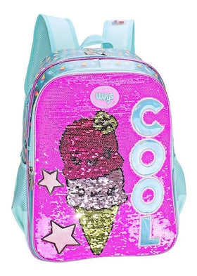Willys Reversible Sequin Ice Cream Backpack, White