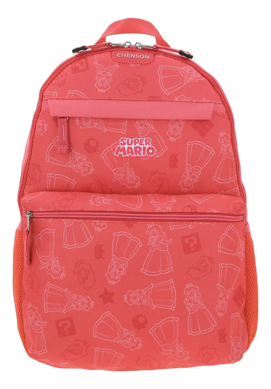 Mochila Escolar Grande Chenson Mario Peach Princesa Stool Mb66500-p Rosa