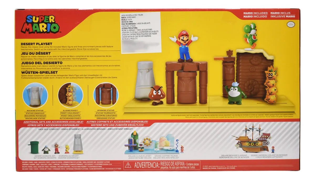 Super Mario Pack Desierto Y Dehesa Bellotera Jakks Pacific Multicolor