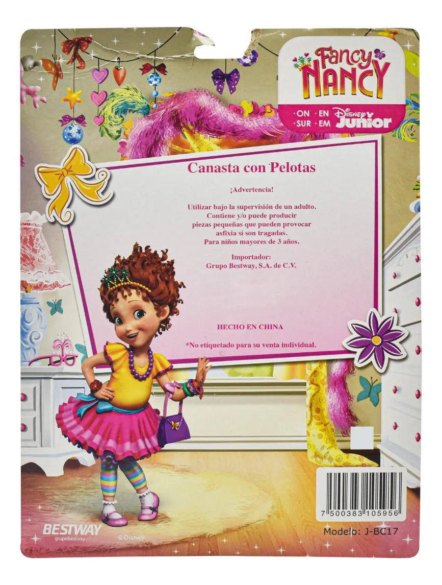 Canasta Con Pelotas Princesas Fancy Nancy 5pz Bestway Cd