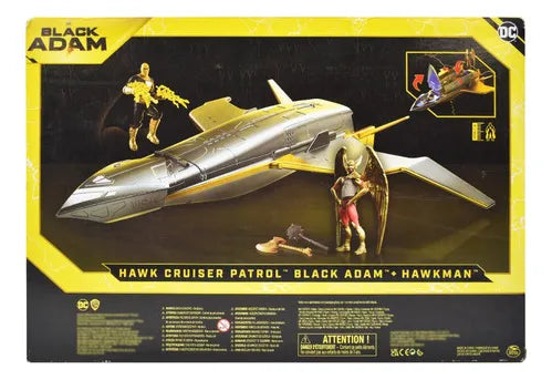Black Adam Hawk Cruiser Patrol With 2 Spin Master Figures