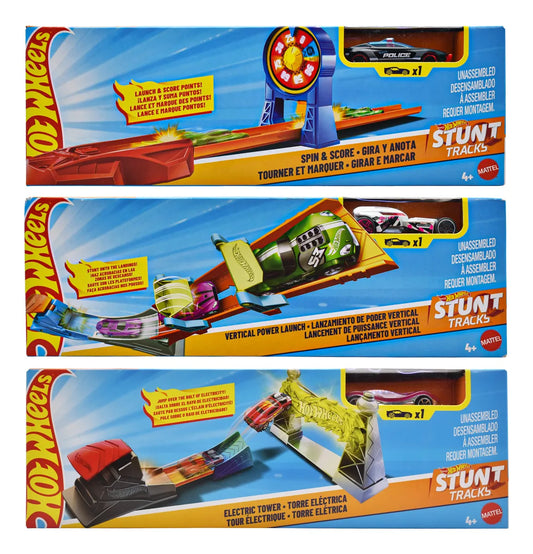 Hot Wheels Stunt Tracks Pack 3 Lanzadores Mattel Multicolor