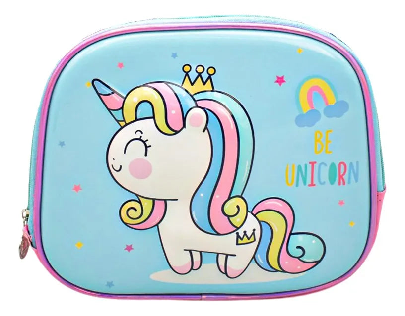 Mochila Unicorn Kit 2pz Primaria Ll24bpp520 Detalle Rosa 3d