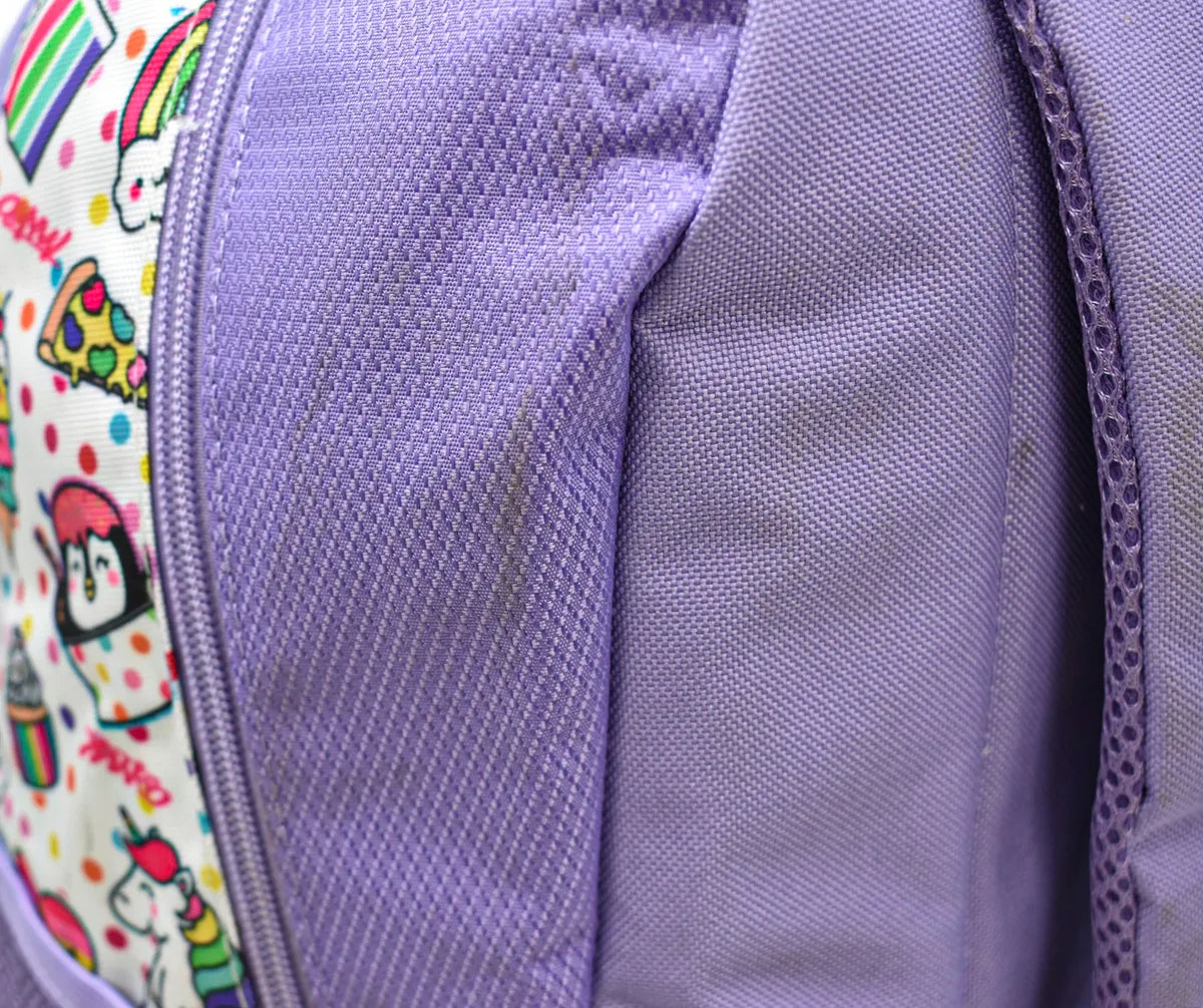 Mochila Sweet Helados Animalitos Primaria Miko Club Detalle Violeta Estampado