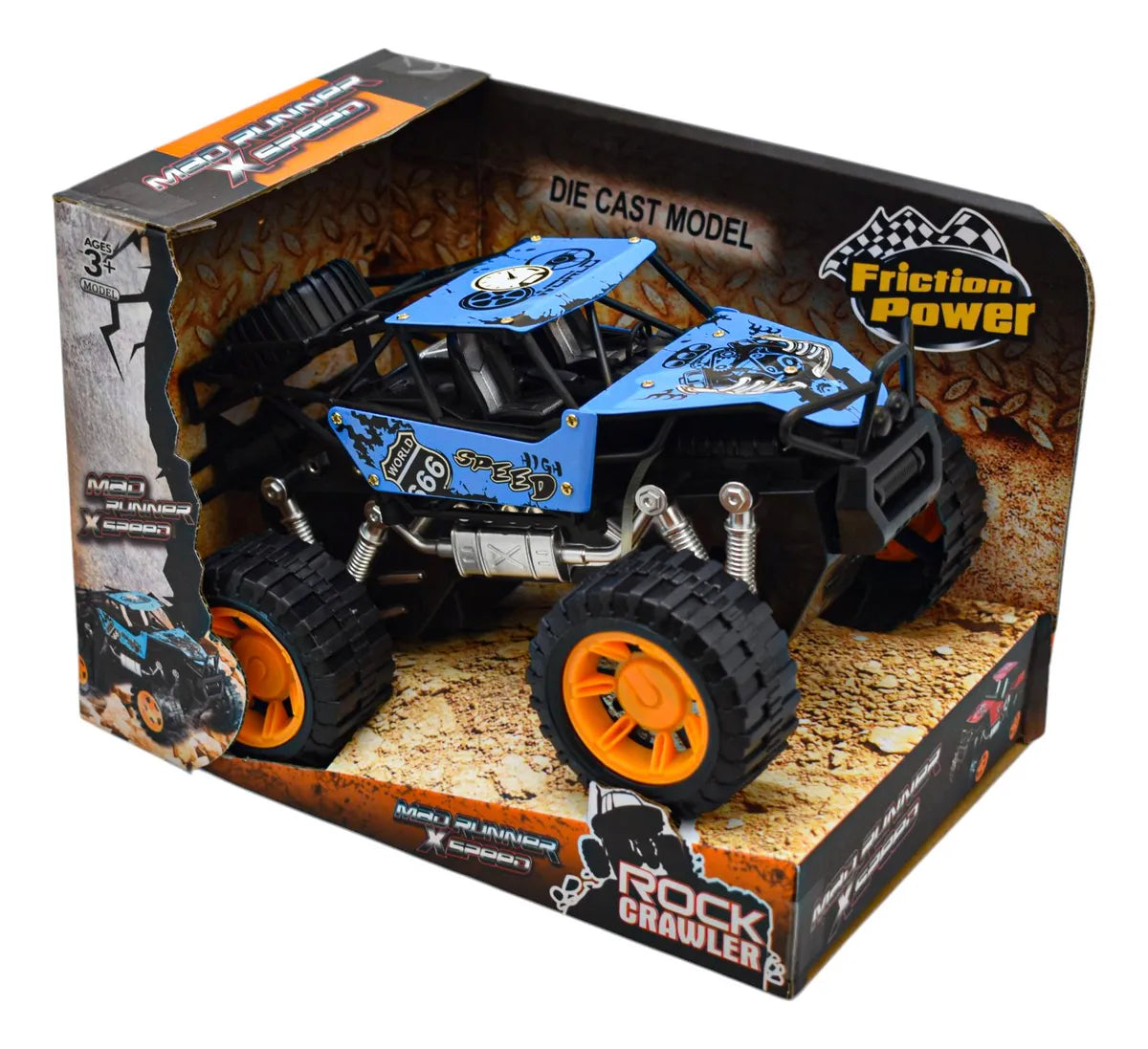 Mad Runner Pack 2 Vehiculos Rock Crawler Z160 Rock Crawler Rojo/azul