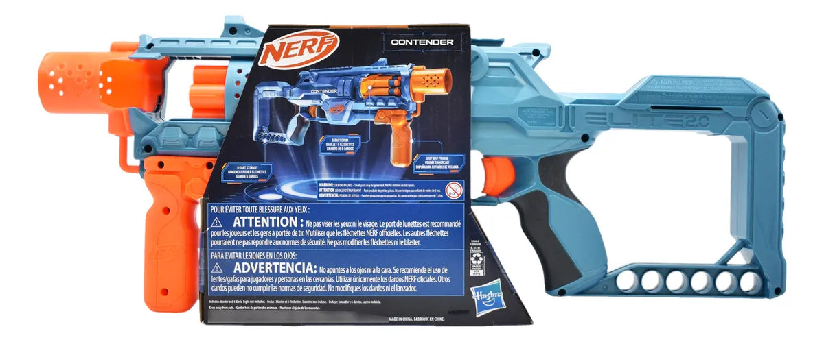 Nerf Elite 2.0 Contender 6 Darts Hasbro Blue
