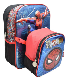 Spiderman 3D Backpack and Lunchbox for Primary School 172776 Ruz Azul 3D