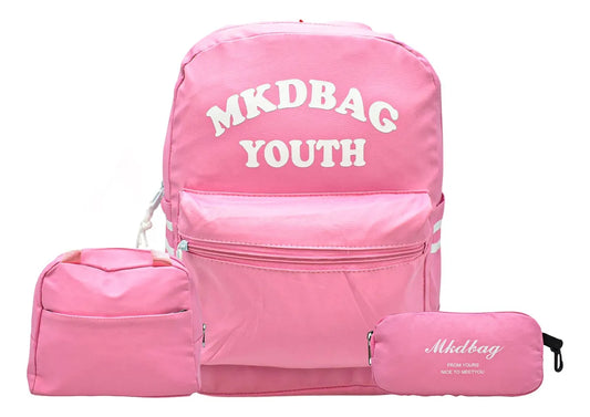 Mochila Mkdbag Youth Kit 3pz Rosa Ll23bjm065 Detalle Rosa Estampado