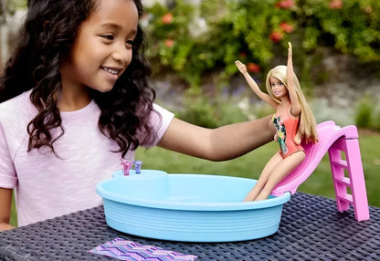 Barbie Piscina Pileta Con Muñeca Mattel Ghl91