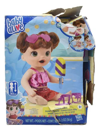 Baby Alive Heladito Bajo El Sol Castaña 30cm Hasbro Cd
