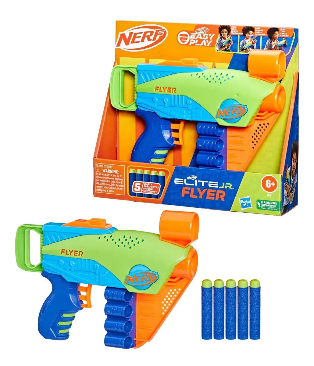 Nerf Elite Jr. Flyer 5 Dardos Pack 4 Piezas Hasbro Azul/verde