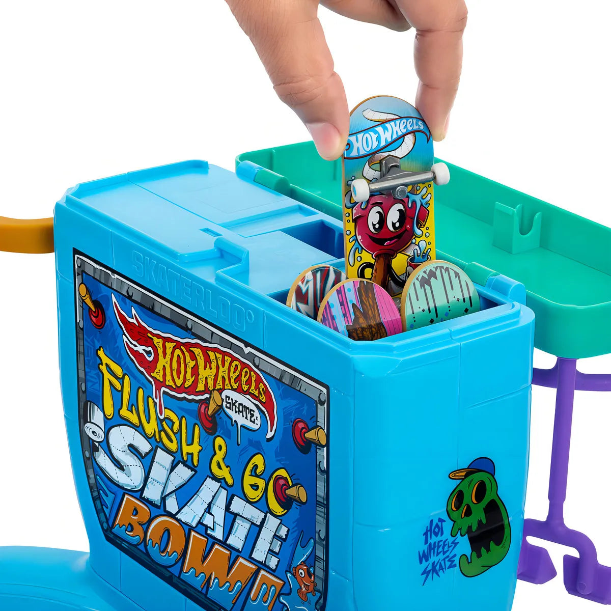 Hot Wheels Skate Pista De Juguete Set Bowl De Inodoro Color Multicolor