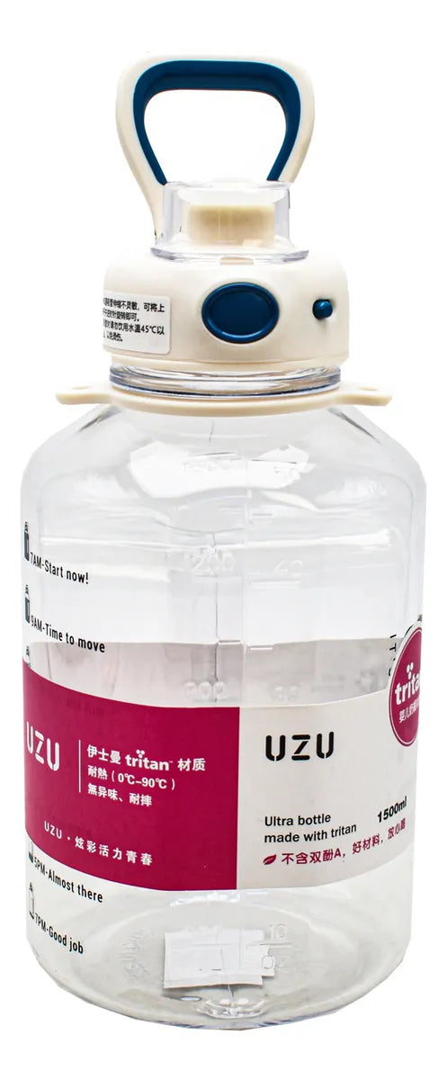Botella Deportiva Tritan Con Asa Uzu 1500ml Sm22hat127