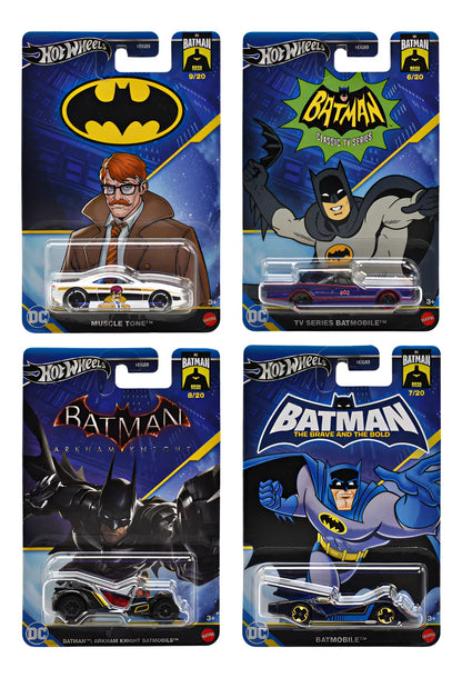 Hot Wheels Batman Hdg89 Pack 4 Vehicles #2 Mattel Multicolor