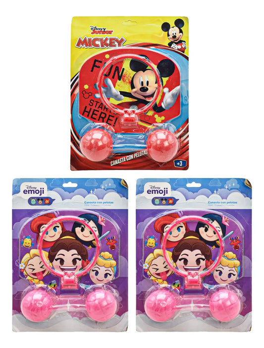 Canasta Con Pelotas Disney Princesas Y Mickey 3pz Bestway Cf