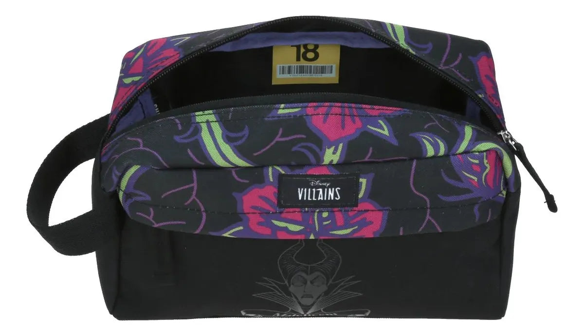 Mochila Y Lapicera Disney Villains Malefica Primaria Chenson Negro Estampado