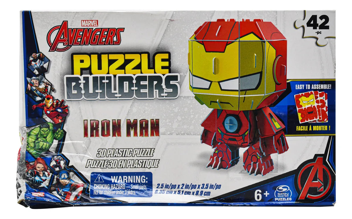 Marvel Avengers Iron Man Puzzle Builders 42pz Spinmaster Cd