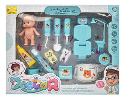 Set De Dentista Con 14 Pz Color Azul Small Doctor Df546-90ab