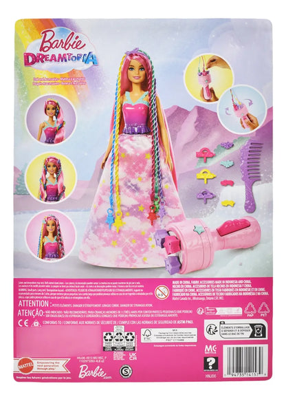 Barbie Dreamtopia Princesa Trenzas Rosa 29cm Mattel Da