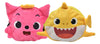 Mini Cangurera Infantil Peluche Pack Pinkfong Baby Shark Atm Rosa/amarillo Bordado Peluche