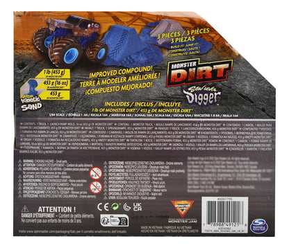 Monster Jam Monster Dirt Son Uva Kinetic Sand Spin Master Azul
