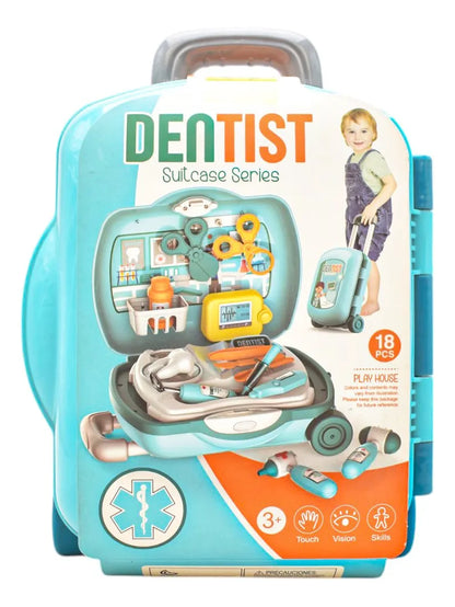 Maletin De Dentista Portatil De Juguete 18 Piezas 8g808 Cf