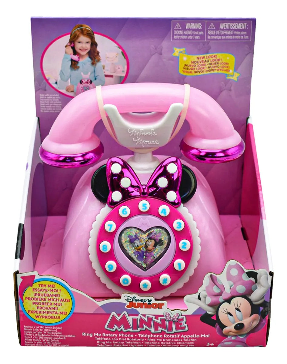 Disney Junior Minnie Telefono Con Dial Rotatorio Just Play Rosa