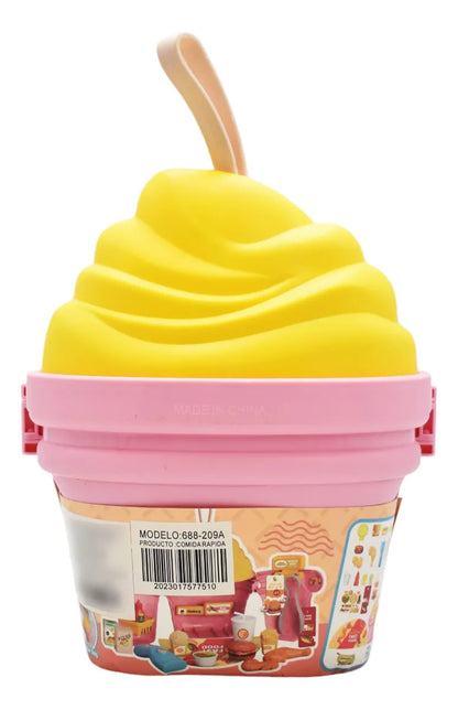 Kit De Cocina Con Forma De Cono De Nieve 3 En 1 688-209a Amarillo