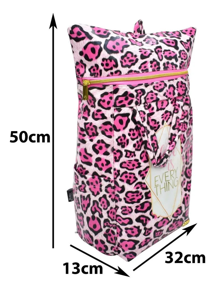Mochila Platica Polinesia Love Is Every Thing Lisa Rosa Primaria Atm