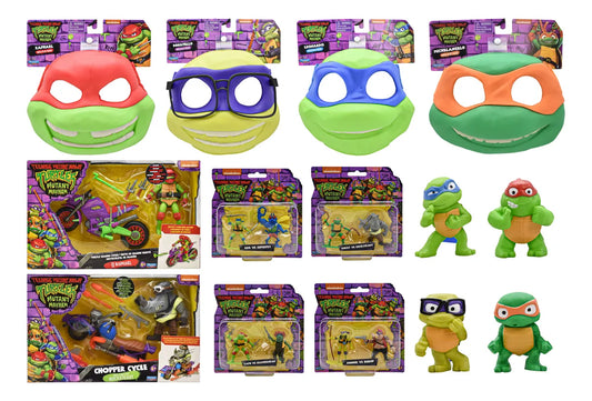 Tortugas Ninja Mayhem Pack 14 Figuras Y 4 Mascaras Playmates