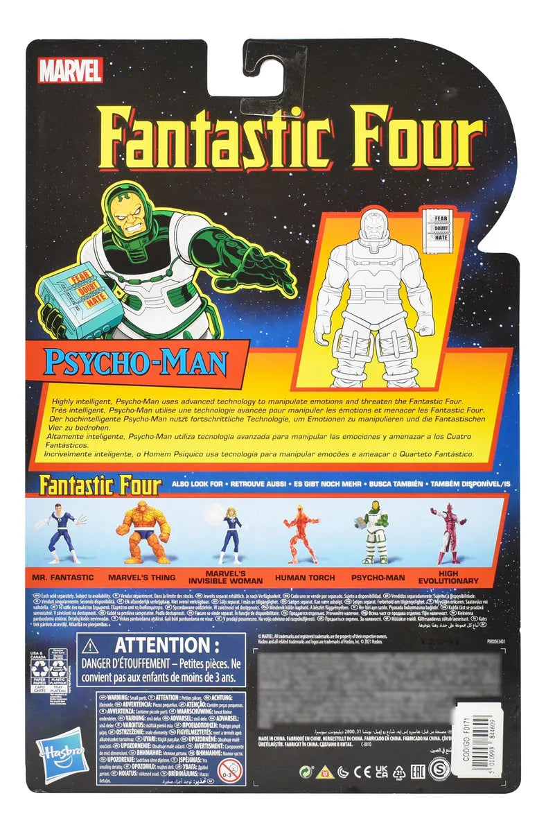 Marvel Comics 4 Fantasticos Psycho Man 15cm Hasbro Cd