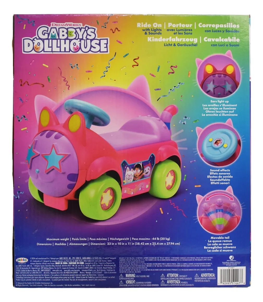 Gabbys Dollhouse Correpasillos Con Luces Y Sonidos Jakks Rosa