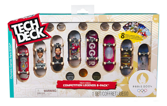 Tech Deck Paris 2024 Competition Legends 8 Pack Spin Master Multicolor Beige