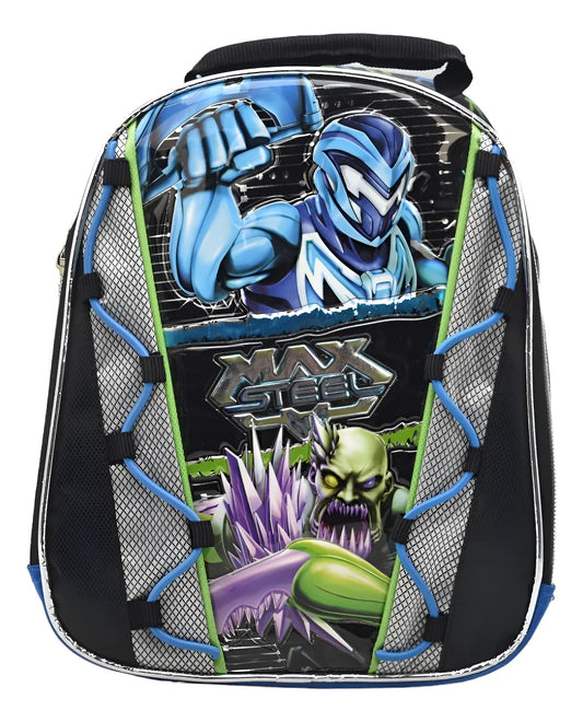 Lonchera Termica Max Steel Estampado Relieve 113526 Ruz Color Negro/azul