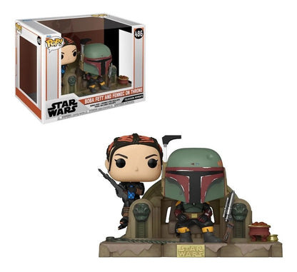 Star Wars Boba Fett And Fennec On Throne #486 Funko Pop