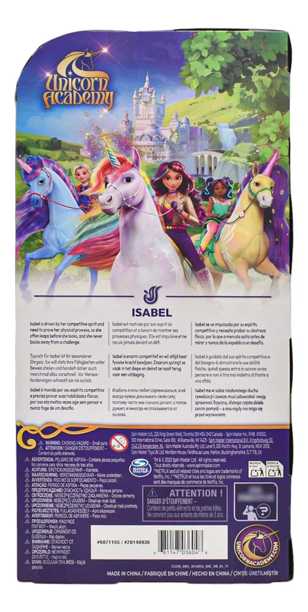 Unicorn Academy Muñeca Isabel Y Bebe Unicornio Spin Master