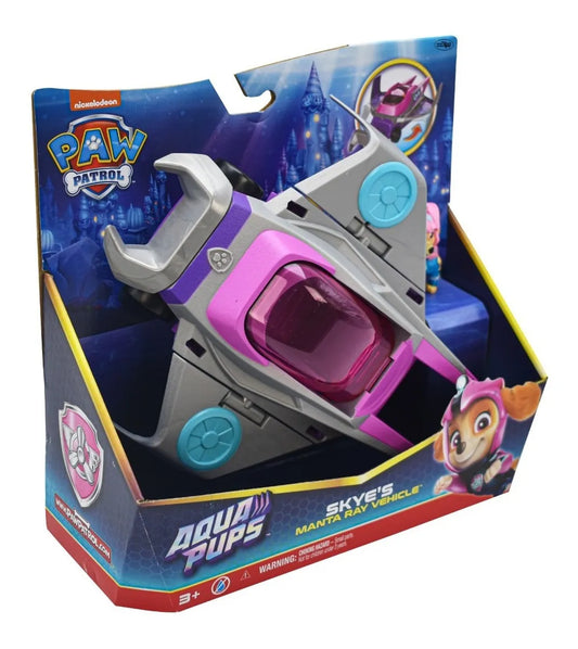 Paw Patrol Skye Manta Ray Vehicle Aqua Pups Spin Master Rosa