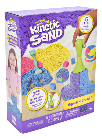 Kinetic Sand Squish N Create 6 Herramientas 382g Spin Master Multicolor