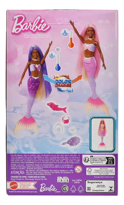 Barbie Fantasia Sirena Color Change Ojos Marrones Mattel
