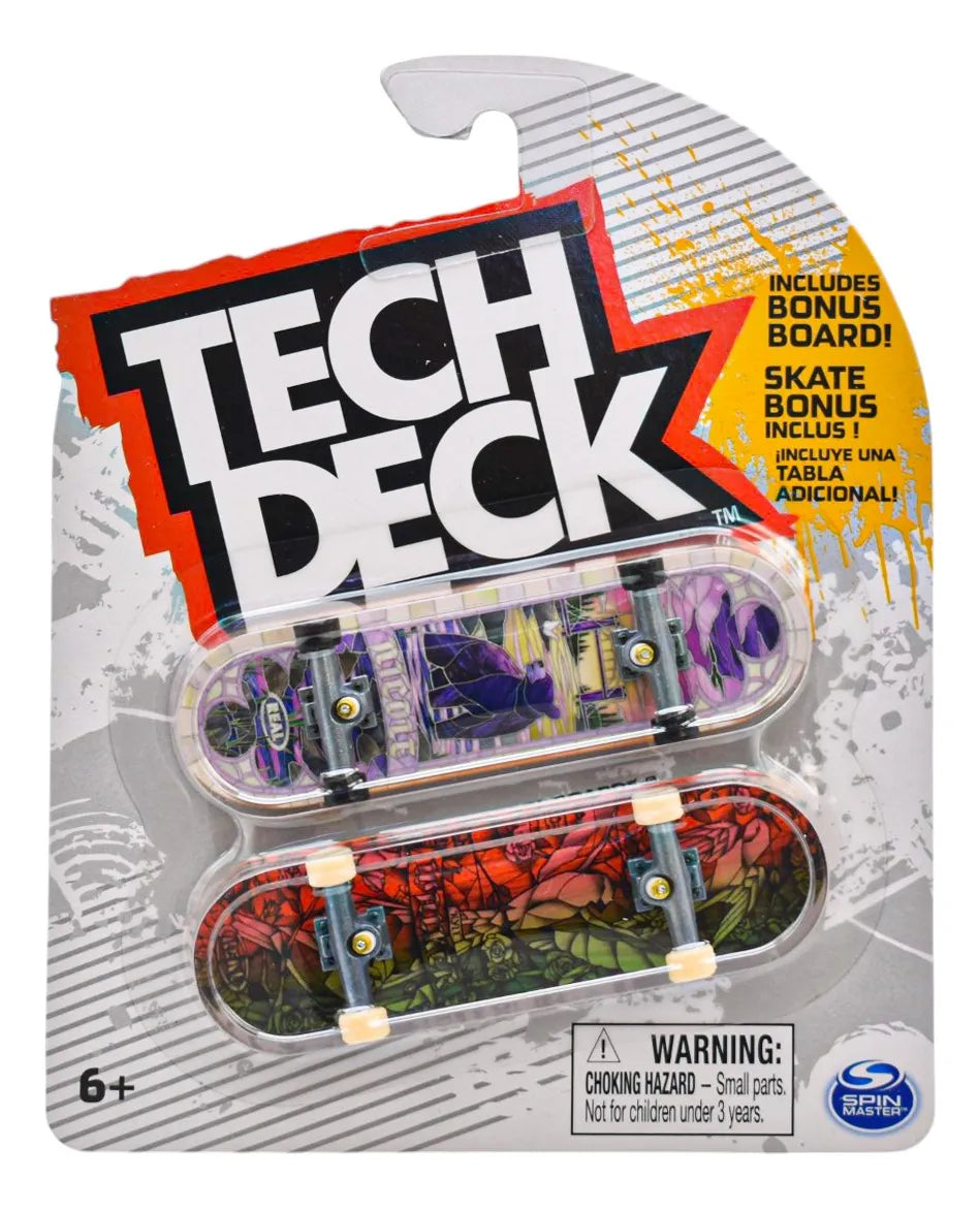 Tech Deck Con Bonus Skate Patinetas Pack 4pz Spin Master Multicolor