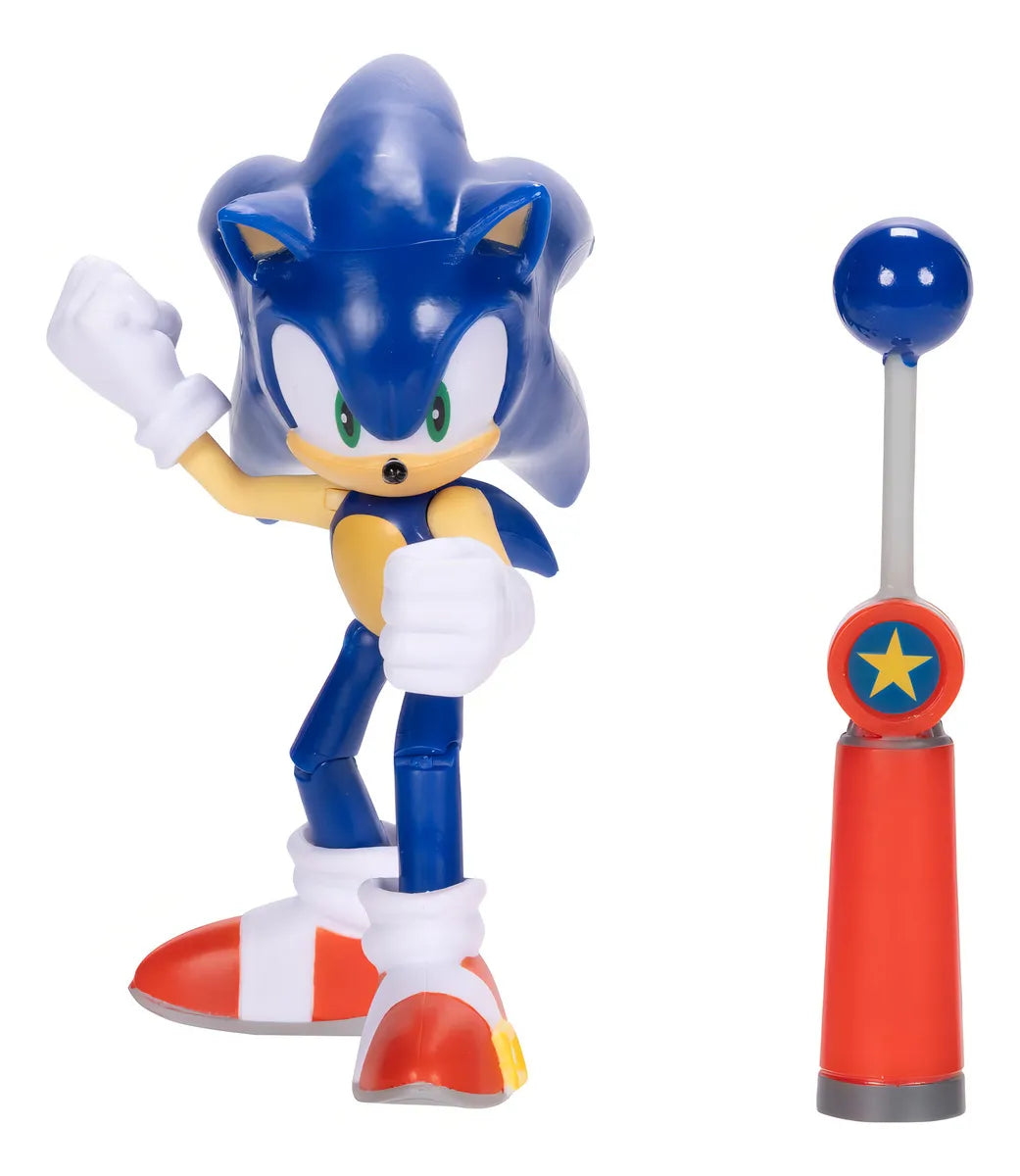 Sonic Moderno Figura 10cm Articuladacon Check Point Sonic