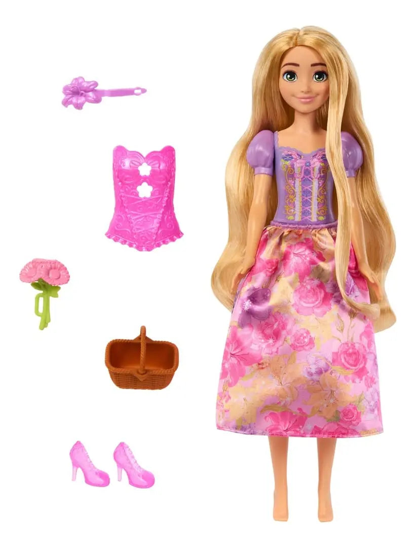 Disney Princesa Spin And Reveal Muñeca Rapunzel 29cm Mattel