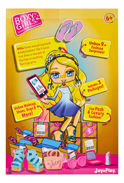 Muñeca Boxy Girls Willa Articulada 20cm con 9 Sorpresas Jay Play