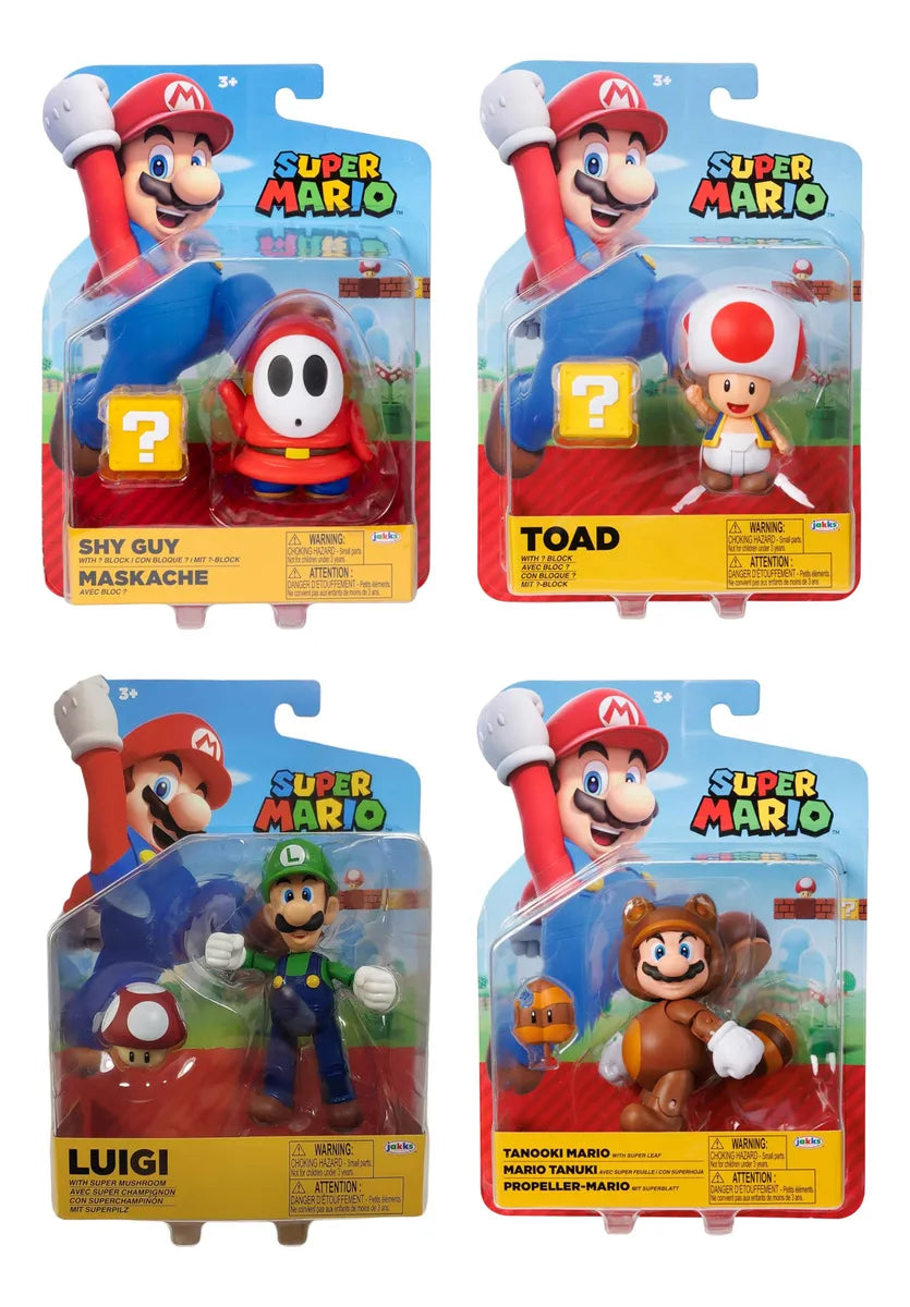 Super Mario Pack 4 Personajes Con Accesorio Jakks Pacific