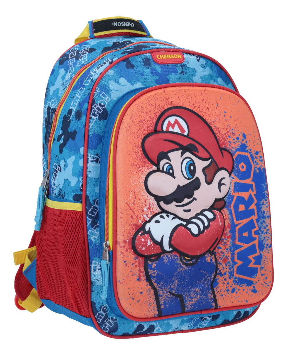 Mochila Escolar Grande Chenson Mario Mb64600-9 Splash
