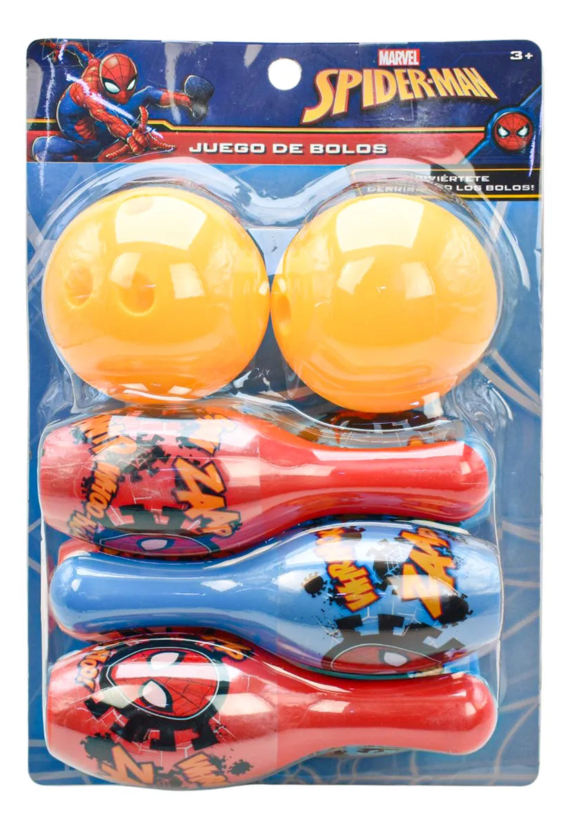 Marvel Spider Y Batman Juego De Bolos 8pz Toymark Spiderman Y Batman
