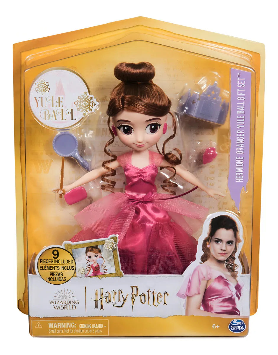 Wizarding World, Harry Potter, conjunto de regalo Baile de Navidad con Hermione Granger de 20 cm con 9 piezas y accesorios para la muñeca, juguetes para niños a partir de 6 años