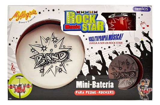 Bateria Rock Music Star Roja Juguete Mi Alegria Rojo