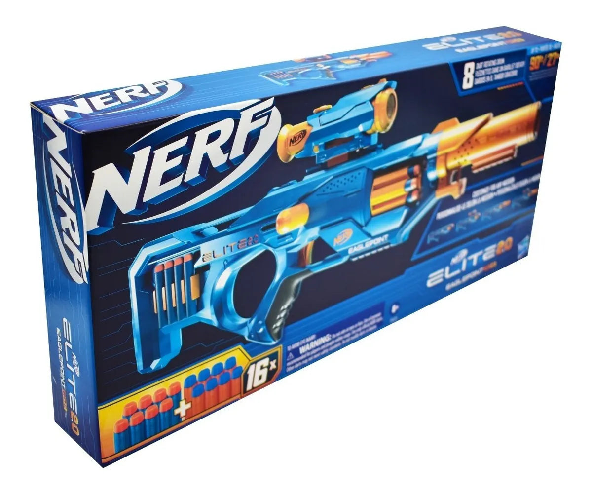 Nerf Pack 4 Nerf Elite 2.0 Eaglepoint Rd-8 16 Dardos Hasbro Multicolor